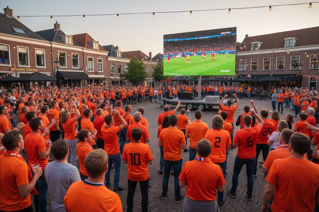Groot scherm huren WK voetbal