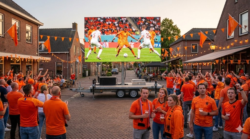 Groot scherm WK huren